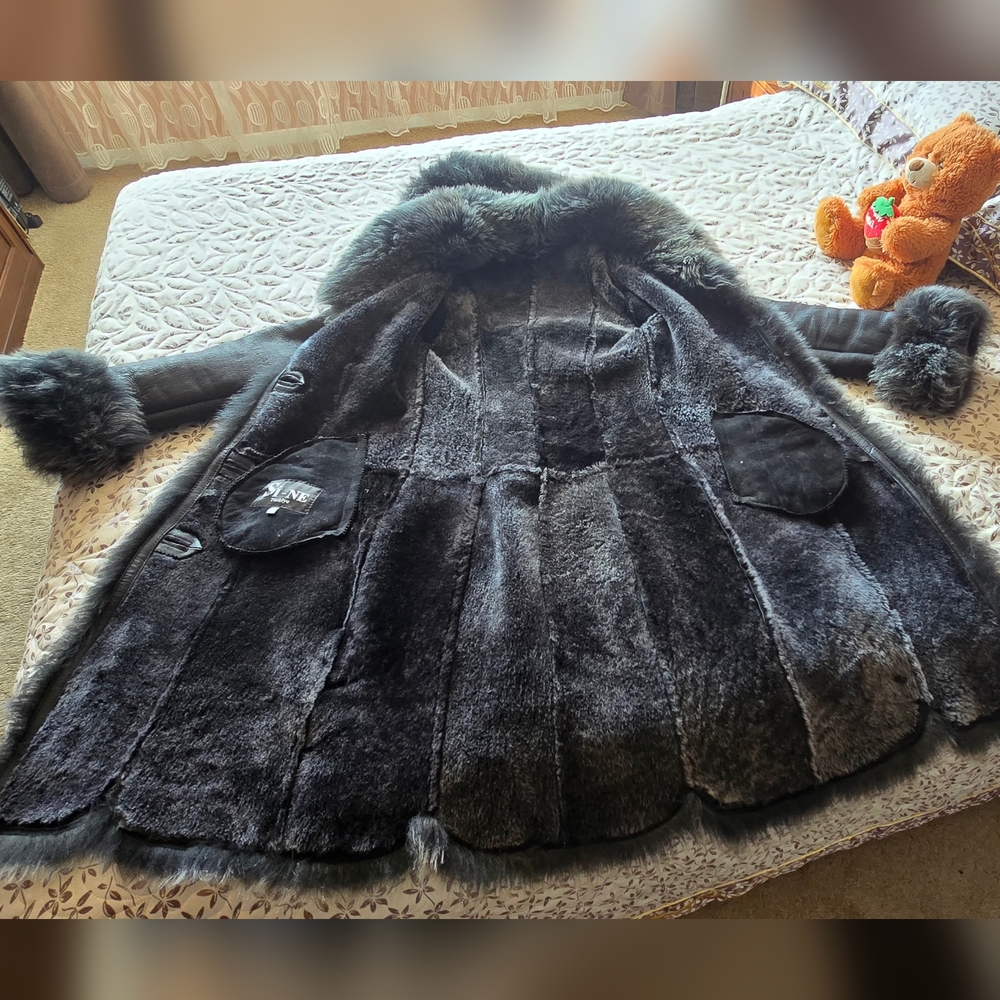 Genuine leather Turkish coat with natural fur (Toscana)